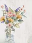 Vibrant Blooms in Glass Vase Art Print by PI Studio