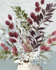 Autumn Blooms in Gentle Vase Art Print by PI Studio