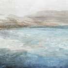 Tranquil Waters Under Misty Skies Art Print by PI Studio