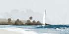 Sailboats on a Serene Shore Art Print by PI Studio