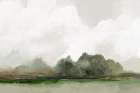 Green Fields Under Soft Clouds Art Print by PI Studio