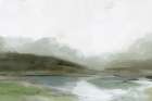 Misty Landscape with Gentle Hills Art Print by PI Studio
