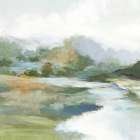 Gentle Hills and Flowing Stream Art Print by PI Studio