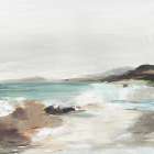 Coastal Serenity Under Grey Skies Art Print by PI Studio