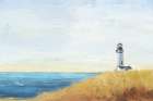 Lighthouse by the Tranquil Sea Art Print by PI Studio