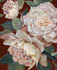 Blossoms Against Rich Earth Background Art Print by PI Studio