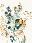 Whispering Autumn Flora I Art Print