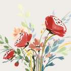 Vibrant Bouquet in Bloom II Art Print by PI Studio
