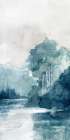 Misty River and Distant Hills II Art Print by PI Studio