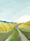 Pathway Through Golden Fields Art Print by PI Studio