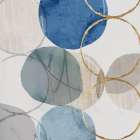 Circular Harmony in Blue and Gold II Art Print