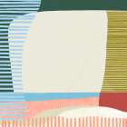 Waves of Colorful Stripes I Art Print