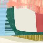 Waves of Colorful Stripes II Art Print