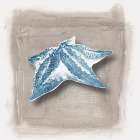 Blue Sea Life on Textured Canvas I Art Print by PI Studio