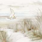 Sailboat on Serene Shores Art Print