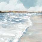 Coastal Waves and Sand Harmony Art Print by PI Studio