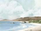 Tranquil Coastline Under Soft Skies Art Print by PI Studio