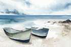 Boats Resting on Sandy Shore Art Print