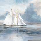 Sailing Through Calm Waters Art Print by PI Studio