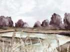 Pastel Landscape with Gentle Trees Art Print