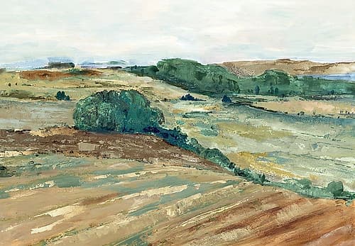 Green Prarie Landscape Print