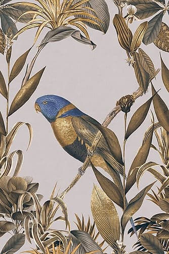 Golden Parakeet Paradise Art Print