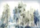 Soft Hues of Misty Forest I Art Print