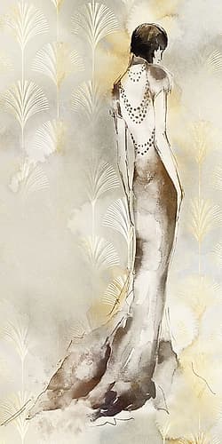 Art Deco Woman II Art Print