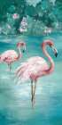 Flamingo Romance II Art Print