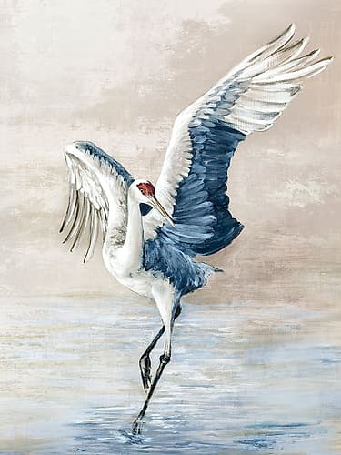 Dancing Heron Art Print