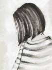 Quiet Reflection in Monochrome Stripes Art Print