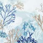 Gentle Coral Reef in Blue Shades Art Print