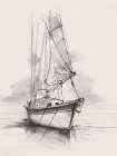 Sailboat Resting on Calm Waters Art Print