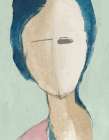 Faceless Presence in Blue Minimalist Print