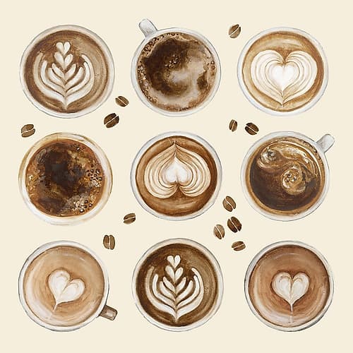 Cups of Warm Comfort Café reproduction