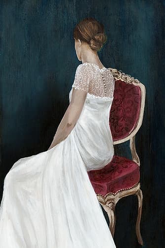 White Lace I Art Print