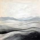 Streaming through Mountains II Landscape Print