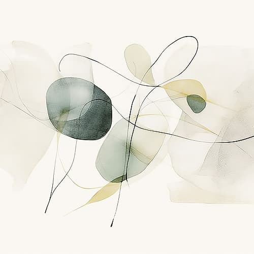 Watercolor Abstract Organic Shapes II Art Print
