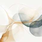 Watercolor Orange Abstract Organic Shapes I Art Print
