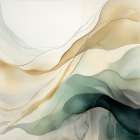Abstract Green Splash I Art Print