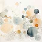 Watercolor Abstract Dots II Abstract Art Print