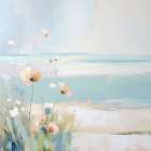 Blue Abstracted Waters II Art Print