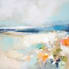 Aqua Abstraction Art Print