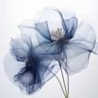 Translucent Blue Poppy Flowers I Art Print