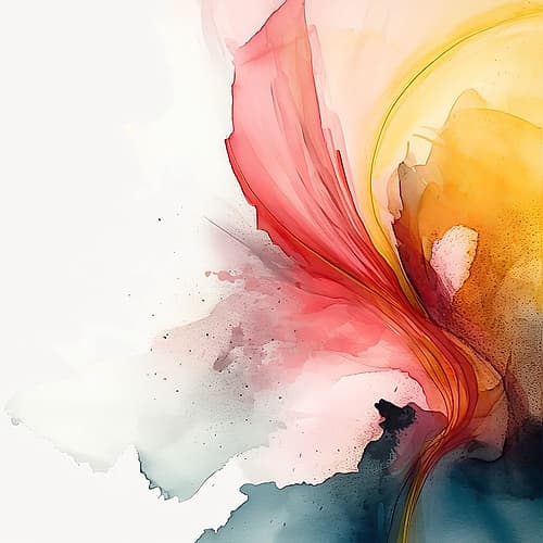 Vibrant Watercolor I Abstract Art Print