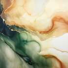 Abstracted Green Rhythms I Art Print