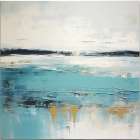Blue Seashore Abstraction II Art Print