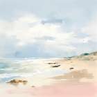 Reflection of Beach I Art Print