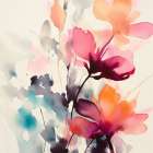 Watercolor Romance II Art Print