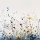 Wildflowers in Gentle Morning Light I Art Print
